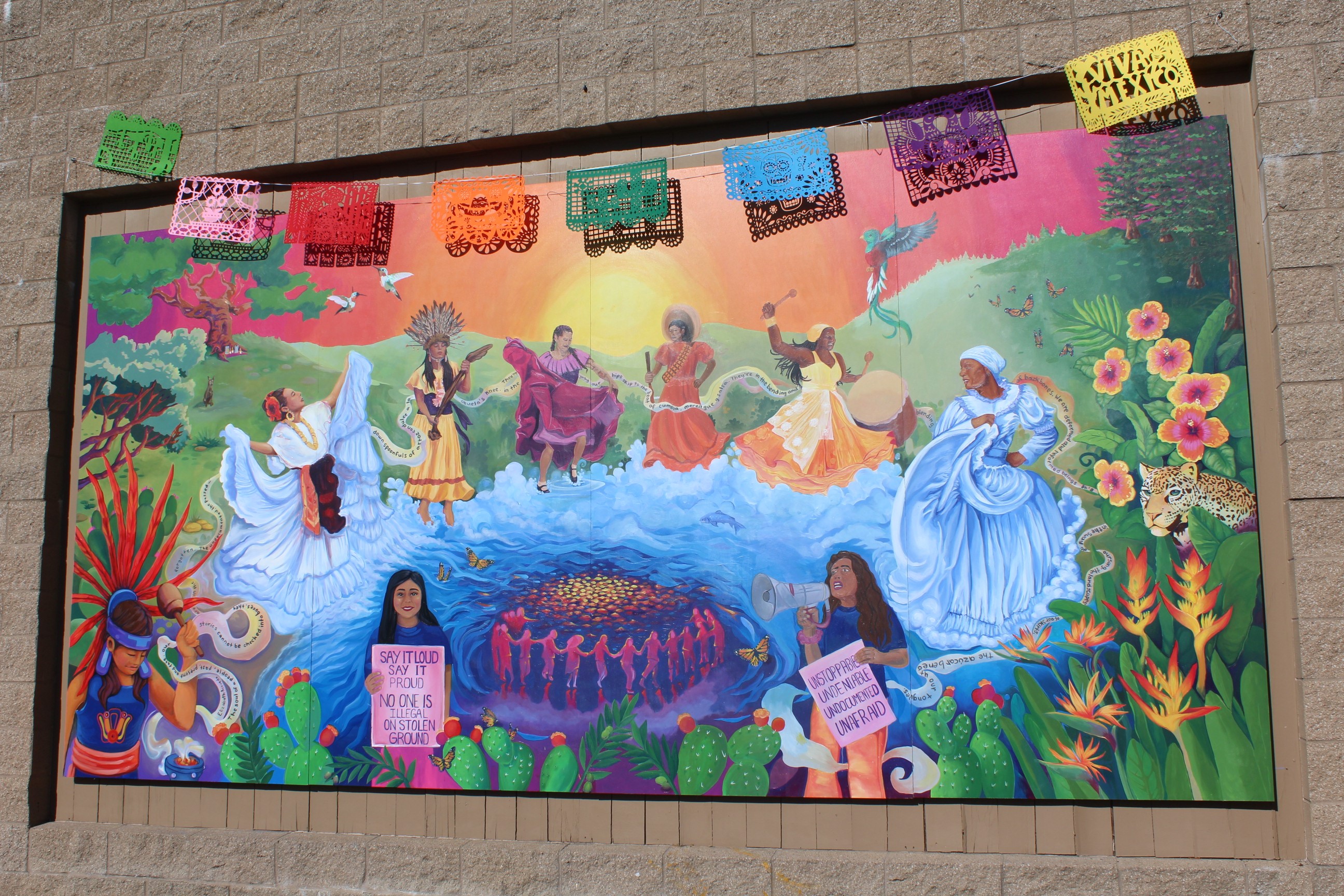 Mural artwork in person